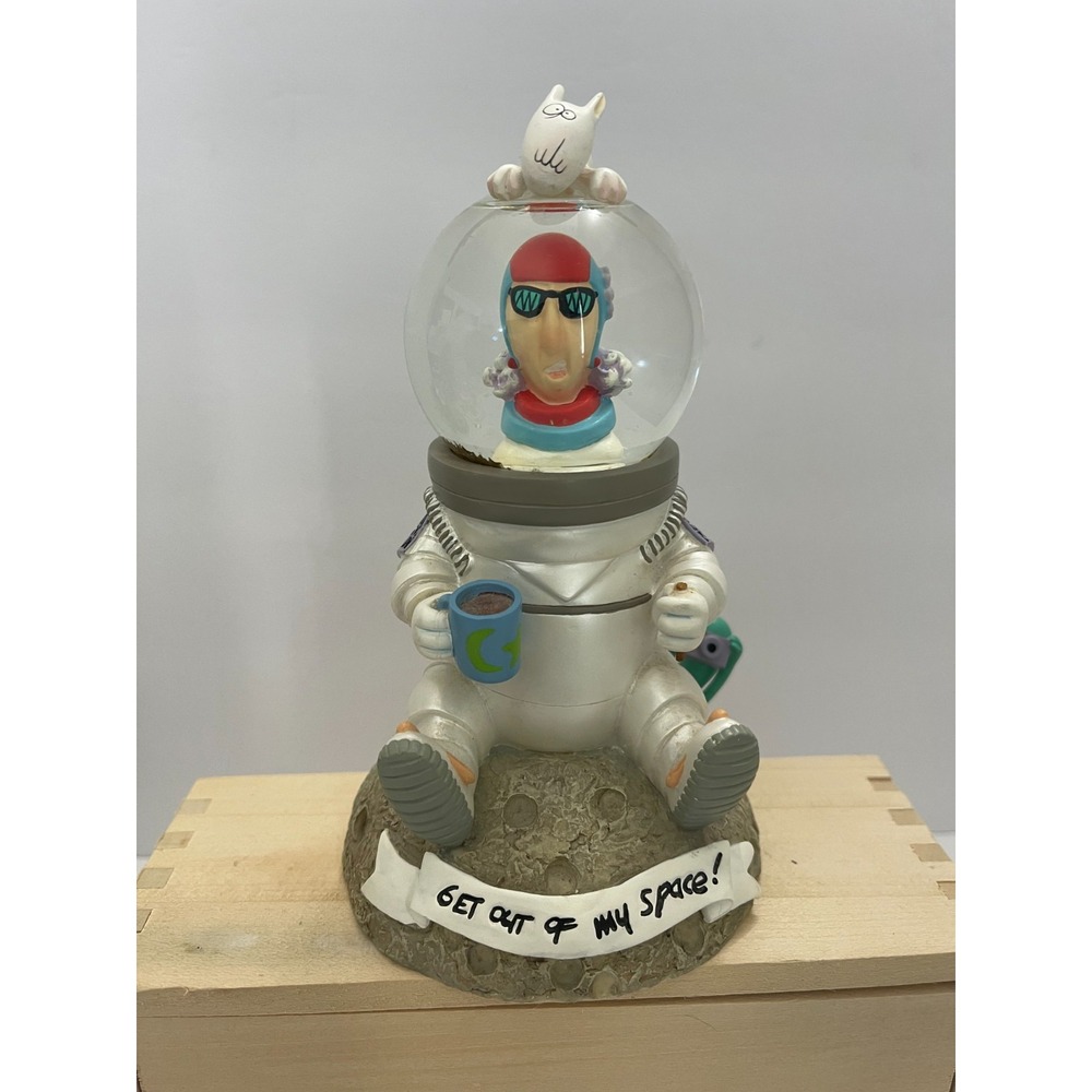 Hallmark Studio B Maxine Astronaut Get Out Of My Space Snow Globe Figurine